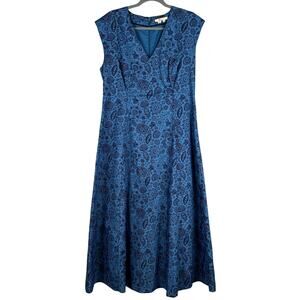 Boden Blue Patterned Mini Dress